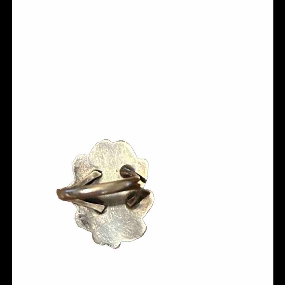 Vintage Navajo Turquoise ring sterling silver small size oval shape size 7 - Picture 2 of 4